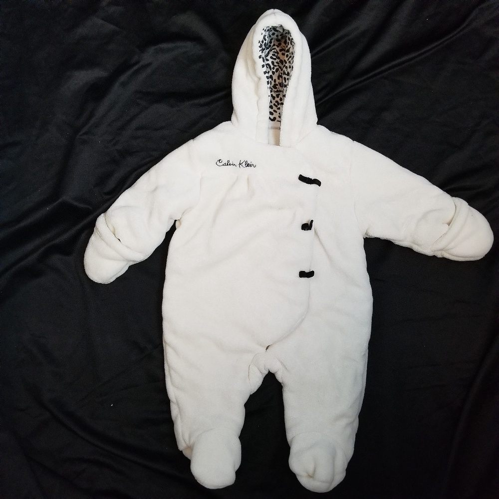 Calvin Klein Infant Girls Hooded Snowsuit 6-9m